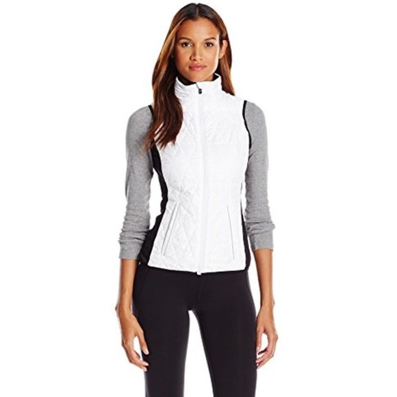 Lole Icy White Black  Down Puffer Vest Size M - Picture 2 of 11